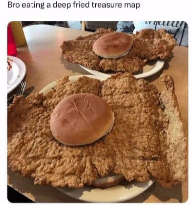 Bro eating a deep fried treasure