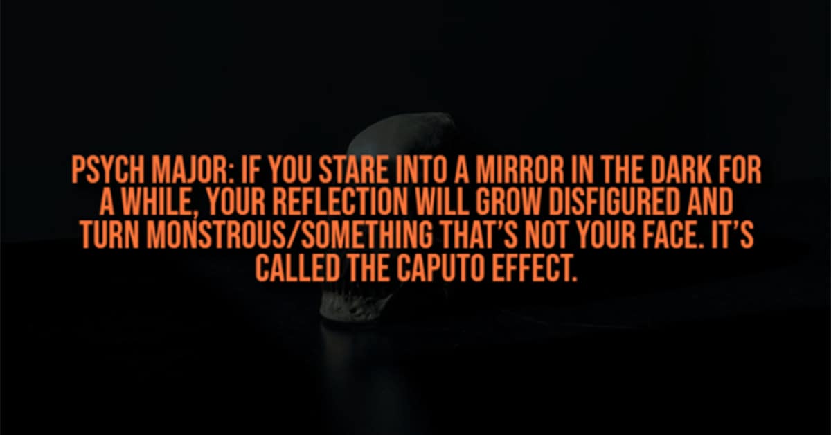 Collection of creepy fact images and spooky fact compilations including the Caputo Effect and hidden prisoners