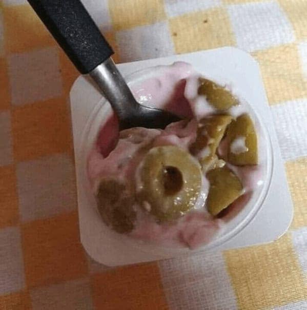 cursed food, weird food combinations, food disasters, bizarre food, food fails, cursed images, unsettling food pictures, odd food pairings, gross food memes