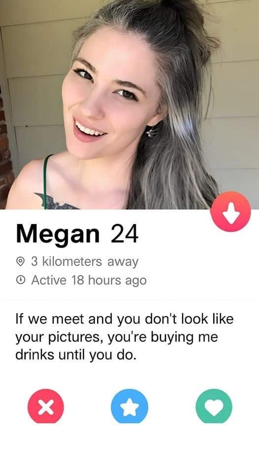 Profile bio demanding drinks until date looks like their pictures dating app fails humor.