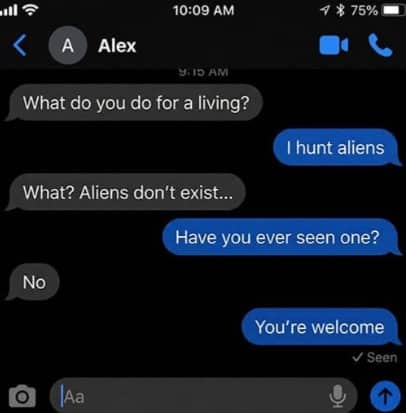 Humorous warning sign showing a bird pooping into a man's mouth with text advising against belly laughs.