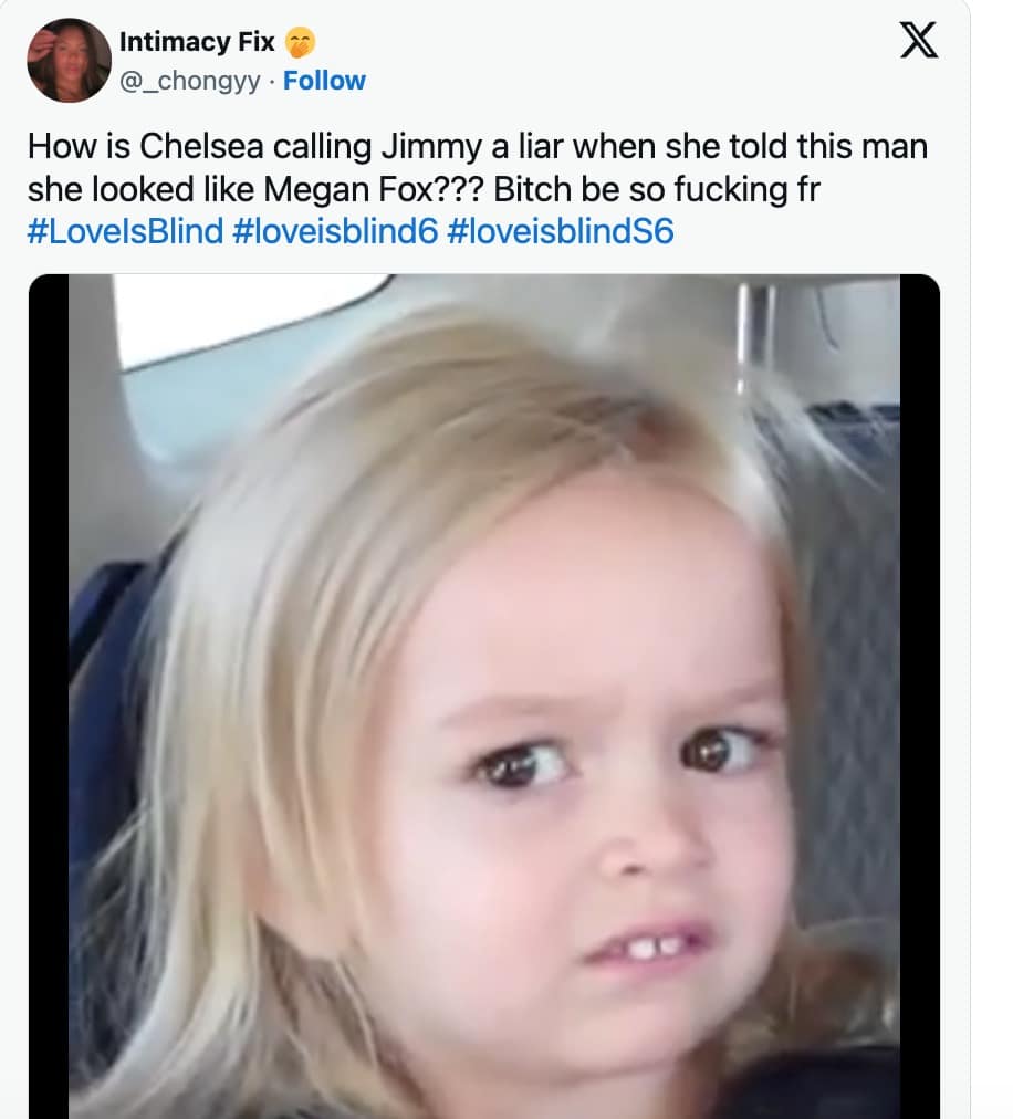 love is blind memes, love is blind, love is blind season 6 memes, season 6 memes, chelsea